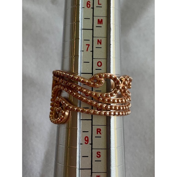 FAS 925 Sterling Silver ring Size 8 filigree heart design Estate jewelry - Picture 4 of 6